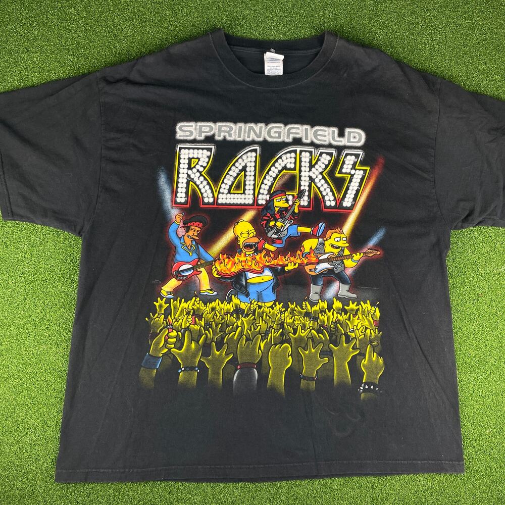 Vintage Y2K 2006 Delta Pro Weight Simpsons KISS Graphic T Shirt Sz 2XL